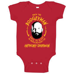 Boogeyman Checks For Anthony Sherman Kansas City Football Baby One Piece Boogeyman Checks For Anthony Sherman Kansas City Football Baby One Piece