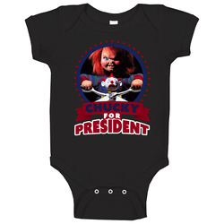 Chucky For President Greatest Villains Baby One Piece Chucky For President Greatest Villains Baby One Piece