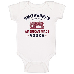 Smithworks Vodka American Liquor Alcohol Lovers Baby One Piece Smithworks Vodka American Liquor Alcohol Lovers Baby One Piece