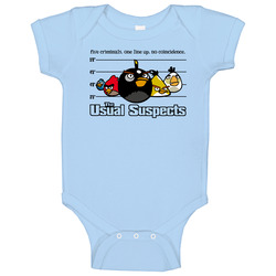 Usual Suspects Angry Birds Smart Phone Game Baby One Piece Usual Suspects Angry Birds Smart Phone Game Baby One Piece