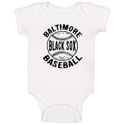 Baltimore Black Sox Baseball Easten Colored League Baseball Logo Baby One Piece Baltimore Black Sox Baseball Easten Colored League Baseball Logo Baby One Piece