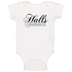 Halls Chophouse Restaurant Fine Dining Baby One Piece Halls Chophouse Restaurant Fine Dining Baby One Piece