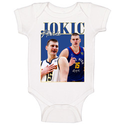 Nikola Jokic 90s Style Baby One Piece Nikola Jokic 90s Style Baby One Piece
