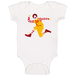 Ronald Mcdonald Restaurant Style Mascot Baby One Piece Ronald Mcdonald Restaurant Style Mascot Baby One Piece