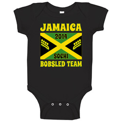 Sochi Olympics Jamaica Flag Bobsled Team onesie Baby One Piece Sochi Olympics Jamaica Flag Bobsled Team onesie Baby One Piece