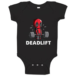 Deadpool Funny Deadlift Movie Icon Series onesie Baby One Piece Deadpool Funny Deadlift Movie Icon Series onesie Baby One Piece