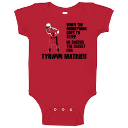 Tyrann Mathieu Arizona Football Boogeyman Honey Badger onesie Baby One Piece Tyrann Mathieu Arizona Football Boogeyman Honey Badger onesie Baby One Piece