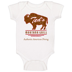 Ted's Montana Grill Cool Popular Food Drink Restaurant Brand Logo Gift onesie Baby One Piece Ted's Montana Grill Cool Popular Food Drink Restaurant Brand Logo Gift onesie Baby One Piece