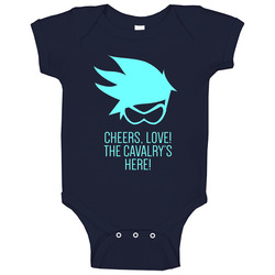 Tracer T Shirt Overwatch Cheers, Love The Cavalry's Here Funny Video Game Tee Unisex Apparel onesie Baby One Piece Tracer T Shirt Overwatch Cheers, Love The Cavalry's Here Funny Video Game Tee Unisex Apparel onesie Baby One Piece