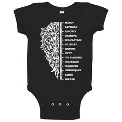 Beard Growth Chart 2 Black onesie Baby One Piece