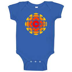 CBC, T-Shirt, Broadcasting, Music, Radio, TV, Canada, Canadian onesie Baby One Piece