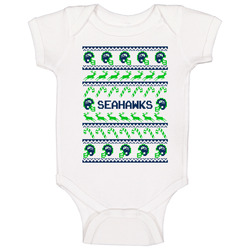 Seahawks Football Ugly Christmas Sweater T Shirt - Seattle Seahawks Team Colors onesie Baby One Piece Seahawks Football Ugly Christmas Sweater T Shirt - Seattle Seahawks Team Colors onesie Baby One Piece