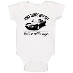 1990 Mazda Miata Mx 5 Better With Age Vintage Car onesie Baby One Piece 1990 Mazda Miata Mx 5 Better With Age Vintage Car onesie Baby One Piece