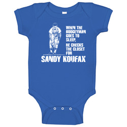 Baseball Los Angeles Sandy Koufax Boogeyman onesie Baby One Piece Baseball Los Angeles Sandy Koufax Boogeyman onesie Baby One Piece
