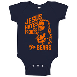 Jesus Hates Green Bay Go Chicago Football Team Fan onesie Baby One Piece Jesus Hates Green Bay Go Chicago Football Team Fan onesie Baby One Piece
