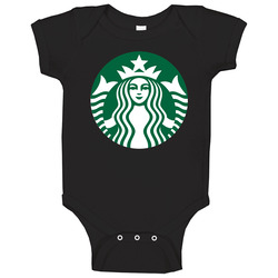 Starbucks Corporation Nasdaq Company Logo Employee Fan onesie Baby One Piece Starbucks Corporation Nasdaq Company Logo Employee Fan onesie Baby One Piece
