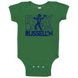 Russell Wilson Everyday Im Russelling Seattle Wisconsin Football onesie Baby One Piece Russell Wilson Everyday Im Russelling Seattle Wisconsin Football onesie Baby One Piece