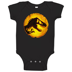 Jurassic World 3 Dominion 2022 New Movie Poster Dinosaur Skeleton Logo Life Found A Way onesie Baby One Piece