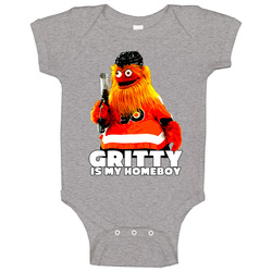 Gritty Is My Homeboy Hockey Mascot Fan onesie Baby One Piece Gritty Is My Homeboy Hockey Mascot Fan onesie Baby One Piece