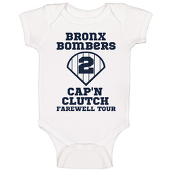 Bronx Bombers Captain Clutch Derek Jeter Yankees onesie Baby One Piece