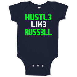 Hustle Like Russell Wilson Seattle Seahawk onesie Baby One Piece Hustle Like Russell Wilson Seattle Seahawk onesie Baby One Piece