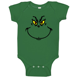 The Grinch Face Features Who Stole Christmas onesie Baby One Piece The Grinch Face Features Who Stole Christmas onesie Baby One Piece