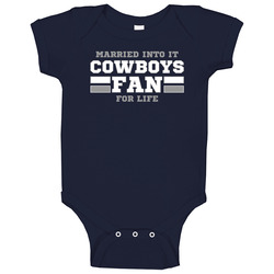 Married Into It Cowboys Fan Football T Shirt - Dallas Team Colors onesie Baby One Piece Married Into It Cowboys Fan Football T Shirt - Dallas Team Colors onesie Baby One Piece