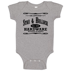 Deadwood Star And Bullock Hardware West onesie Baby One Piece Deadwood Star And Bullock Hardware West onesie Baby One Piece