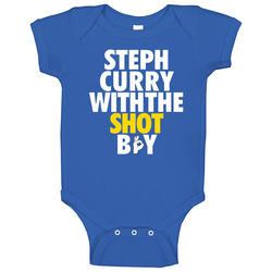 New Steph Curry Withe The Shot Bay Tee onesie Baby One Piece