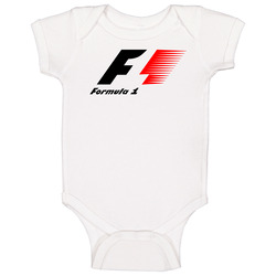 Formula 1 F1 Logo White onesie Baby One Piece Formula 1 F1 Logo White onesie Baby One Piece