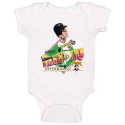 Andy Van Slyke Retro Baseball Caricature onesie Baby One Piece Andy Van Slyke Retro Baseball Caricature onesie Baby One Piece
