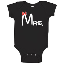 Mrs. Minnie Bow onesie Baby One Piece Mrs. Minnie Bow onesie Baby One Piece