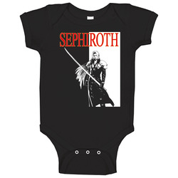 Sephiroth Final Fantasy Video Game onesie Baby One Piece Sephiroth Final Fantasy Video Game onesie Baby One Piece