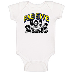 Fab Five Wolverines Basketball Legends onesie Baby One Piece