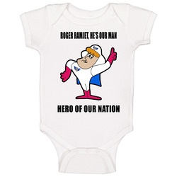 Roger Ramjet Old 60s Cartoon onesie Baby One Piece