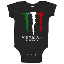 Mexican Energy 1 Timur Black onesie Baby One Piece Mexican Energy 1 Timur Black onesie Baby One Piece