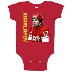 Cccp Valeri Kharlamov 1972 Summit Series onesie Baby One Piece Cccp Valeri Kharlamov 1972 Summit Series onesie Baby One Piece