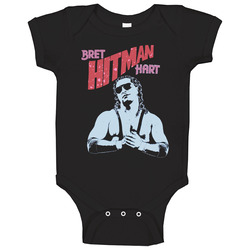 Bret The Hitman Hart Retro Wrestling onesie Baby One Piece Bret The Hitman Hart Retro Wrestling onesie Baby One Piece