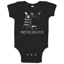 Doctor Who Dalek Exterminate onesie Baby One Piece Doctor Who Dalek Exterminate onesie Baby One Piece