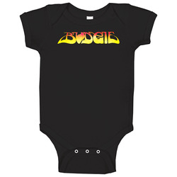 Budgie Retro Rock Band Logo onesie Baby One Piece Budgie Retro Rock Band Logo onesie Baby One Piece
