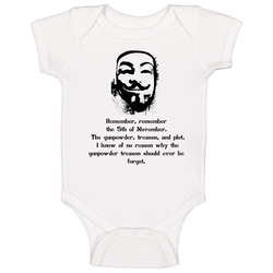 V For Vendetta onesie Baby One Piece