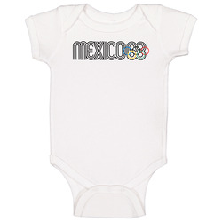 Mexico Summer Olympics 1968 Retro Logo World Olympiad Event onesie Baby One Piece Mexico Summer Olympics 1968 Retro Logo World Olympiad Event onesie Baby One Piece