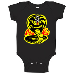 New Snake Cobra Kai No Mercy Strike  80s onesie Baby One Piece