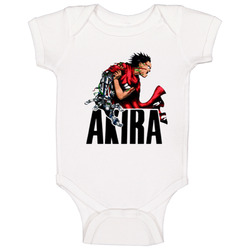 New Akira 1988 Japanese Animated Science Fiction Tokyo White onesie Baby One Piece