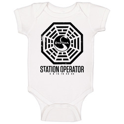 Dharma Initiative Station Operator Lost onesie Baby One Piece Dharma Initiative Station Operator Lost onesie Baby One Piece