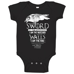 Night Whatch Black onesie Baby One Piece