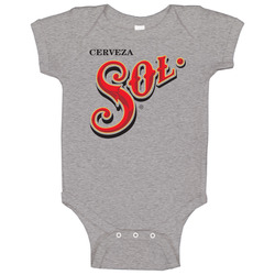 Sol Cerveza Logo Beer onesie Baby One Piece Sol Cerveza Logo Beer onesie Baby One Piece