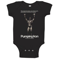 Pumping Iron Movie Arnold Schwarzenegger onesie Baby One Piece Pumping Iron Movie Arnold Schwarzenegger onesie Baby One Piece