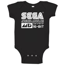 Sega Mega Drive Genesis Japanese Logo onesie Baby One Piece Sega Mega Drive Genesis Japanese Logo onesie Baby One Piece