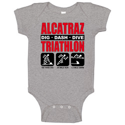 Alcatraz Prison Dig Dive Dash Funny Criminal onesie Baby One Piece Alcatraz Prison Dig Dive Dash Funny Criminal onesie Baby One Piece